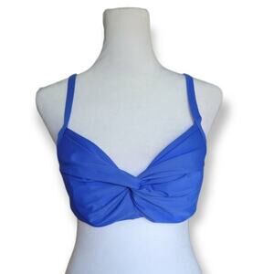 Athleta Women's Twist Up Bikini Top Caspian Blue 34B/C Cup‎